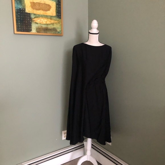 NWT Federica Tosi Black Draped Dress, Asymmetrical Multi wear - Picture 4 of 5
